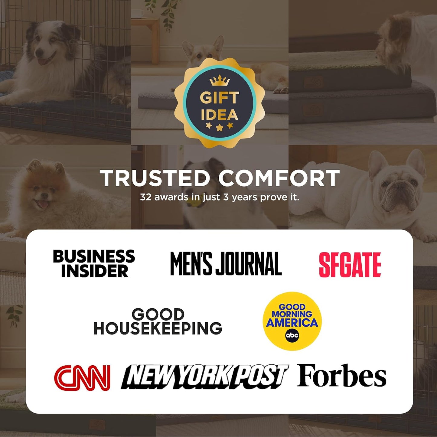 Bedsure Large Dog Bed for Large Dogs up to 75Lbs - Big Orthopedic Dog Beds with Removable Washable Cover, Egg Crate Foam Pet Bed Mat, Grey