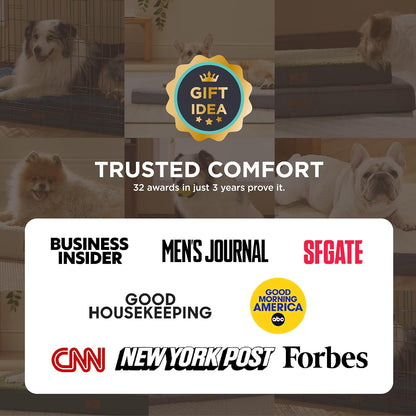 Bedsure Large Dog Bed for Large Dogs up to 75Lbs - Big Orthopedic Dog Beds with Removable Washable Cover, Egg Crate Foam Pet Bed Mat, Grey