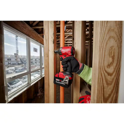 M18 FUEL 18-Volt Lithium-Ion Brushless Cordless 1/4 In. Hex Impact Driver and 4-1/2 In./5 In. Grinder with Paddle Switch