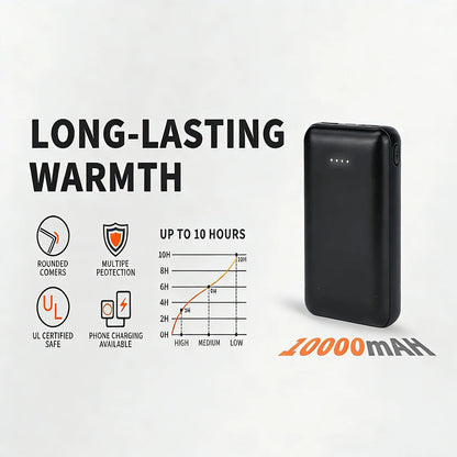 Heated Vest for Mens and Womens with 10000Mah Battery Pack, Detachable Heated Hood Heating Clothing, 3 Temperature Levels Electrically Heated Jacket, Szie XL
